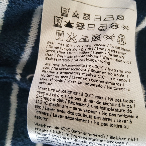 Marciano Striped Pullover Sweater Size L Blue White New - Picture 8 of 10